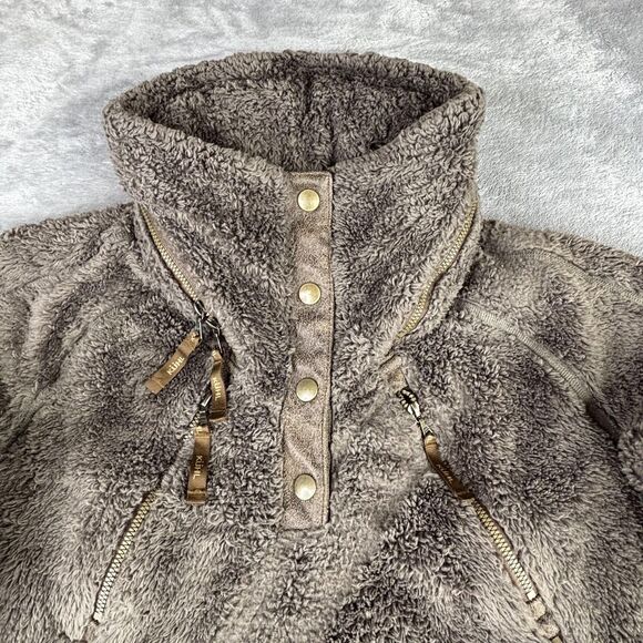 Kuhl Flight Jacket Womens Small Fleece High Pile Snap Zip Pockets Style 2041 - Picture 3 of 16